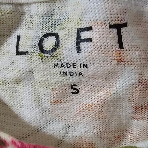 Loft Floral 100% Cotton Comfy Shirt Size Small - Picture 7 of 7